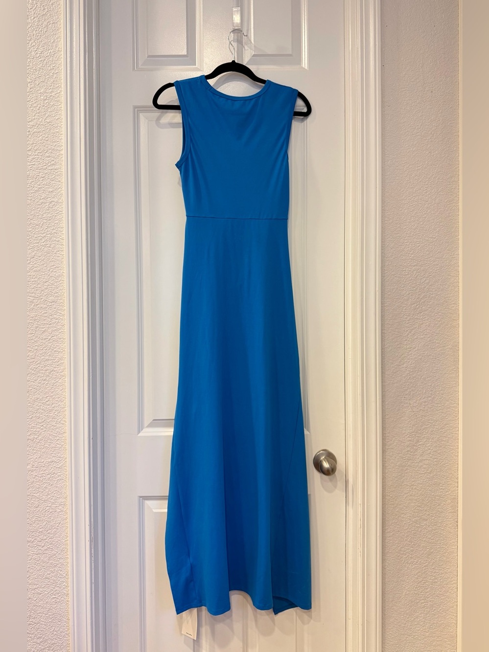 Halara Sleeveless Blue Maxi Dress with cutout